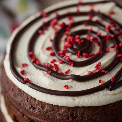 Dark Chocolate & Raspberry Cake (Vegan)