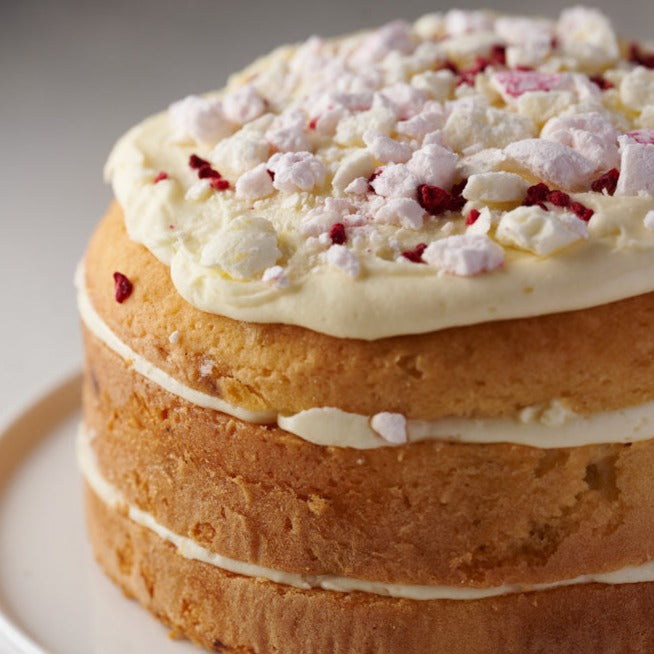 Raspberry & Lemon Meringue Cake