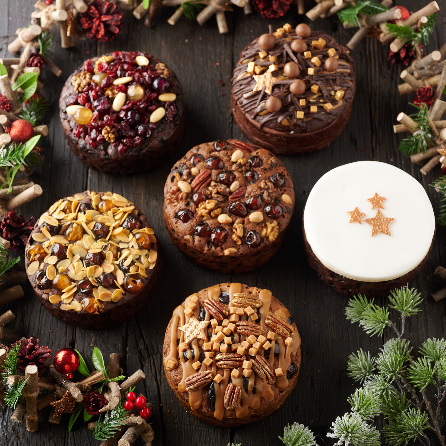 Jewel Topped Fruit Cake- 6 Inch Round