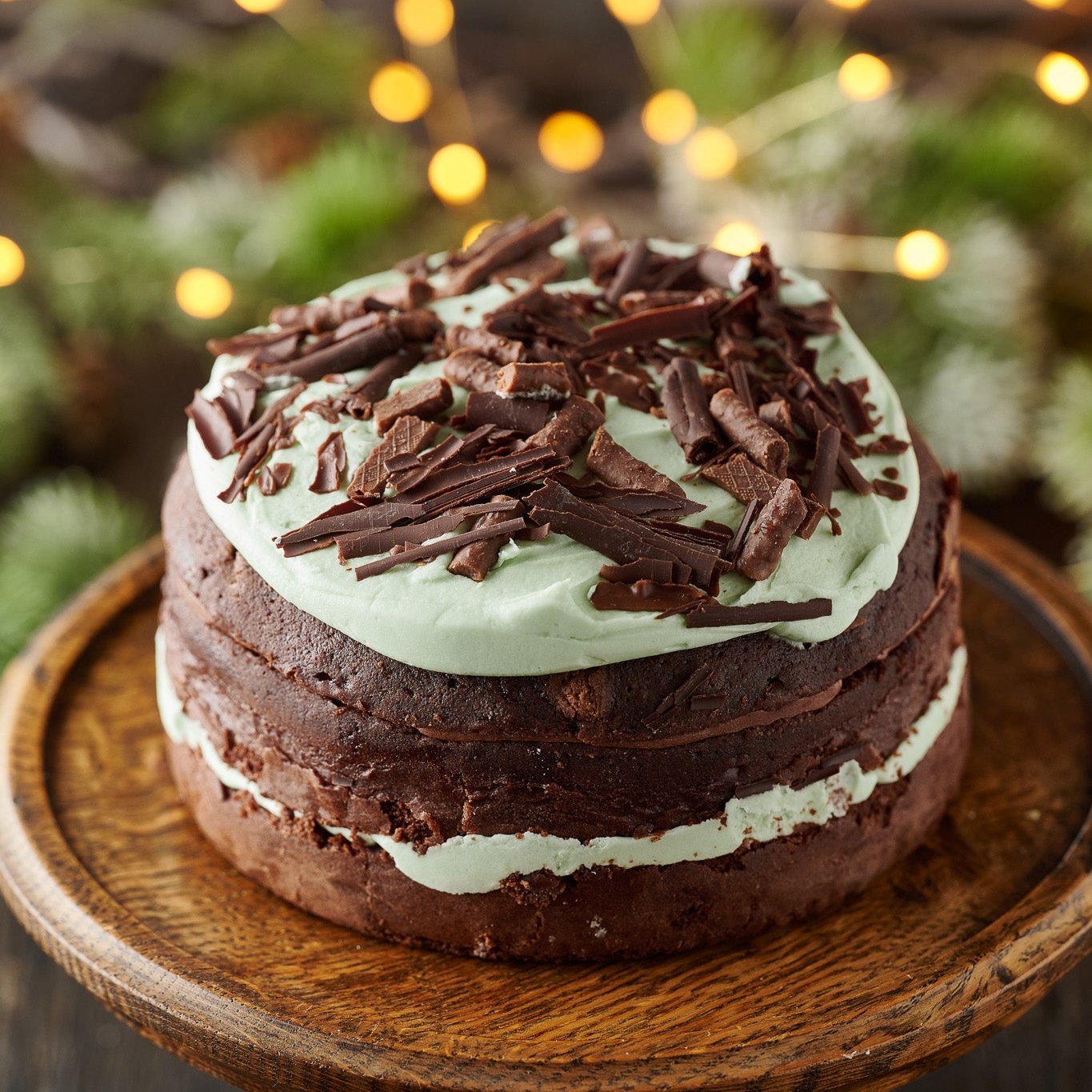 Festive Mint Chocolate Cake