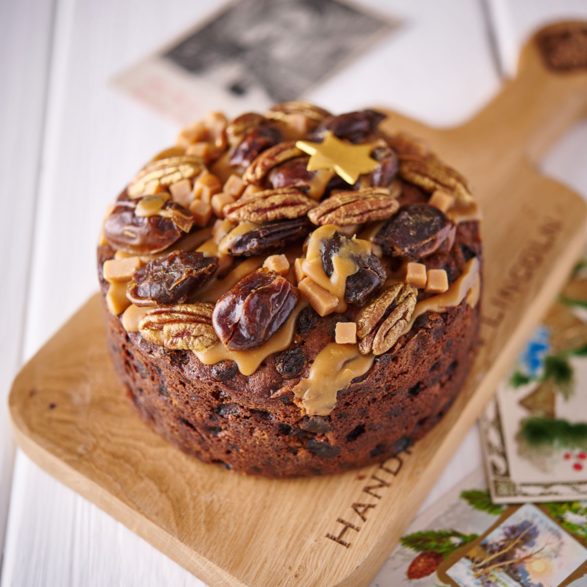 Spiced Rum, Date & Caramel Cake- Round