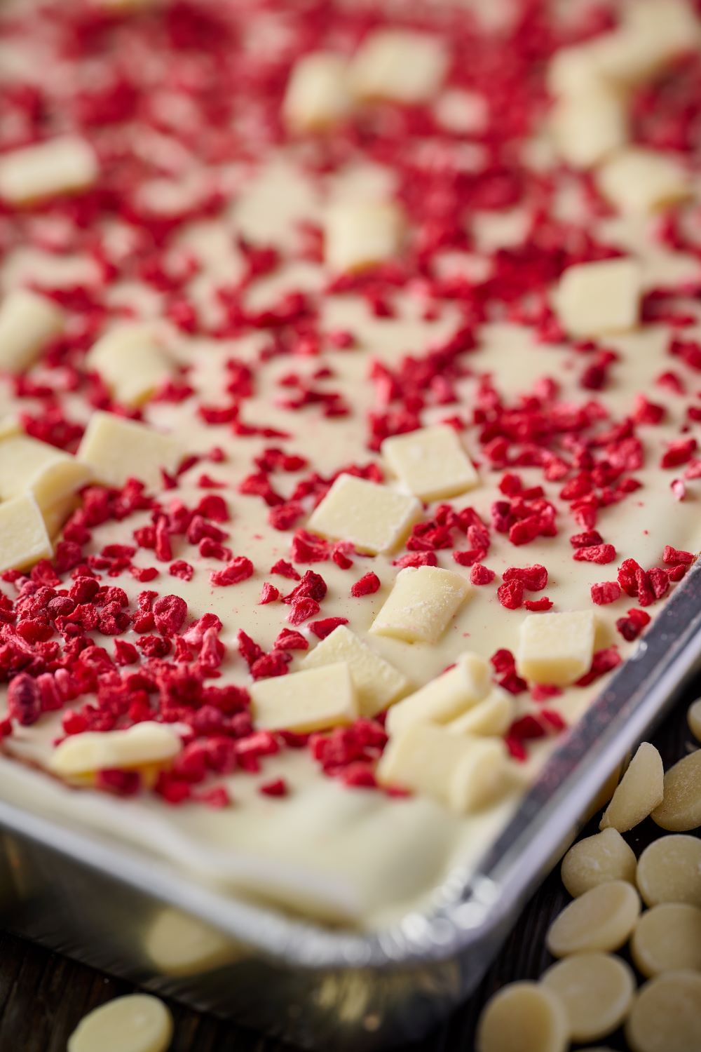 Raspberry & White Chocolate Loaded Brownie