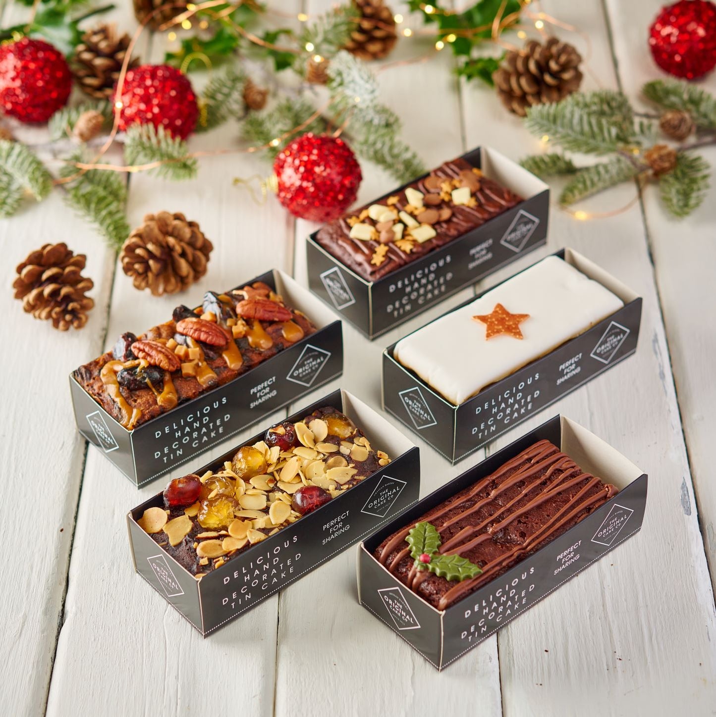 5 piece christmas cake selection